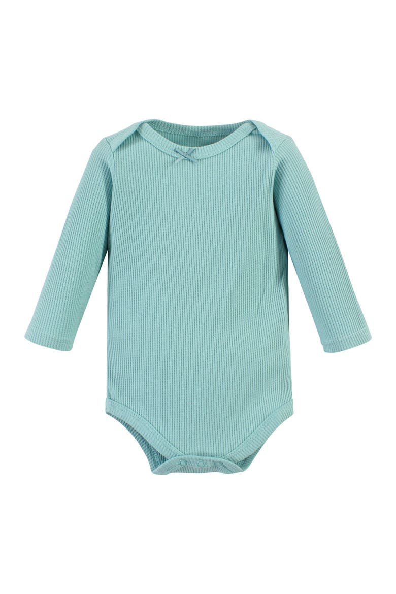 Thermal Long Sleeve Bodysuits, Alternate, color, Creative Rainbows