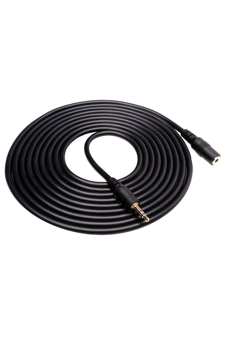 MOVO MC10 3.5mm TRS Female to Male Extension Cable - 10ft, Main, color, Black