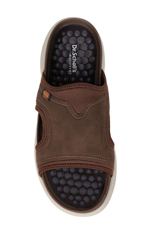 Dr. Scholl's Feel Energy Recovery Slide Sandal In Dark Brown