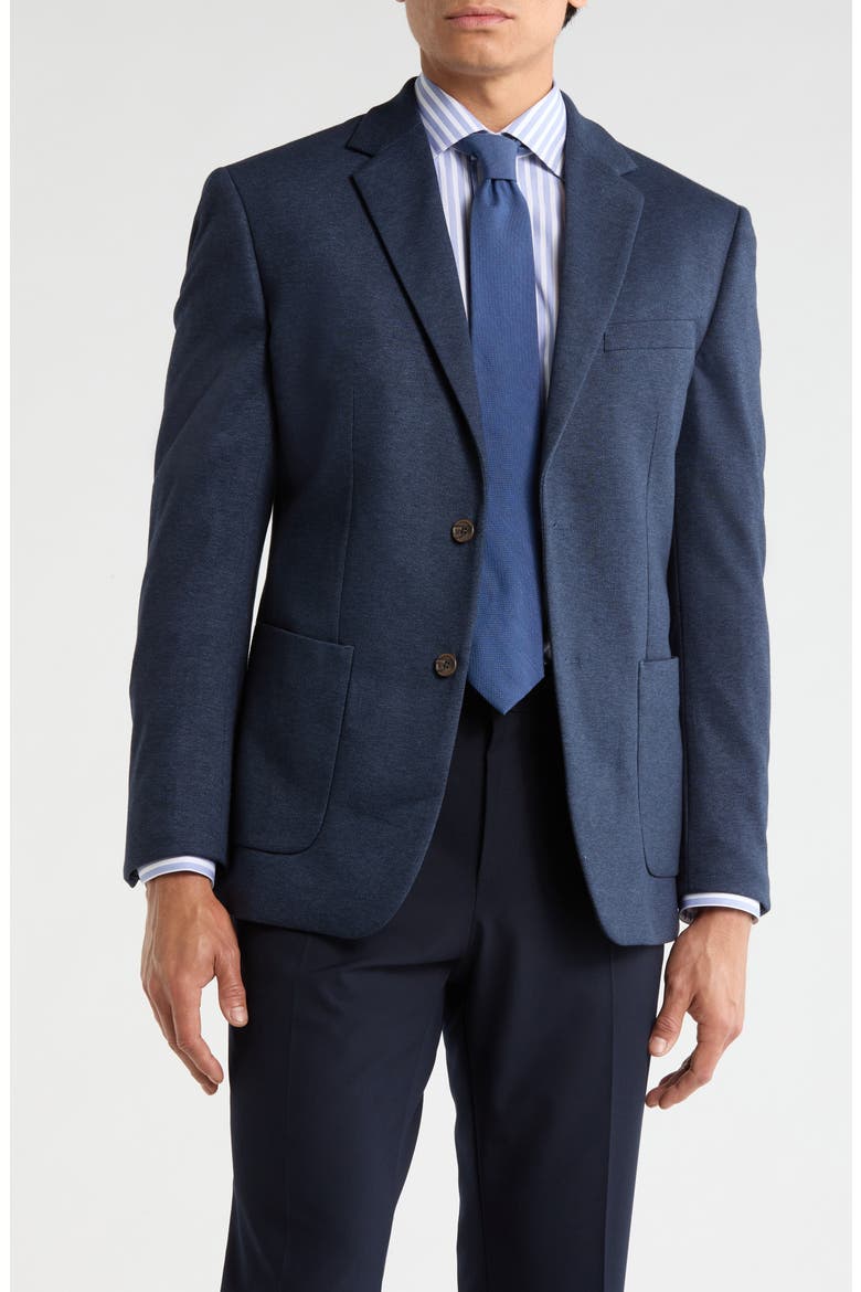 Slim Fit Stretch Knit Sport Coat, Main, color, BLUE