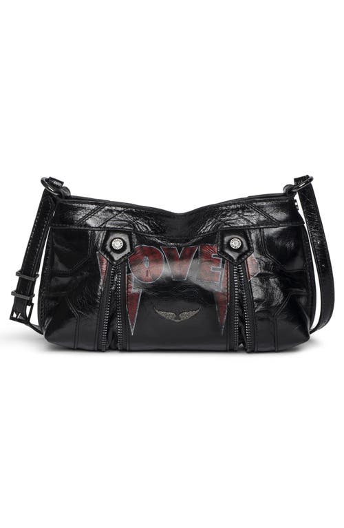Zadig & Voltaire Sunny Mood Punk Embellished Leather Shoulder Bag In Black