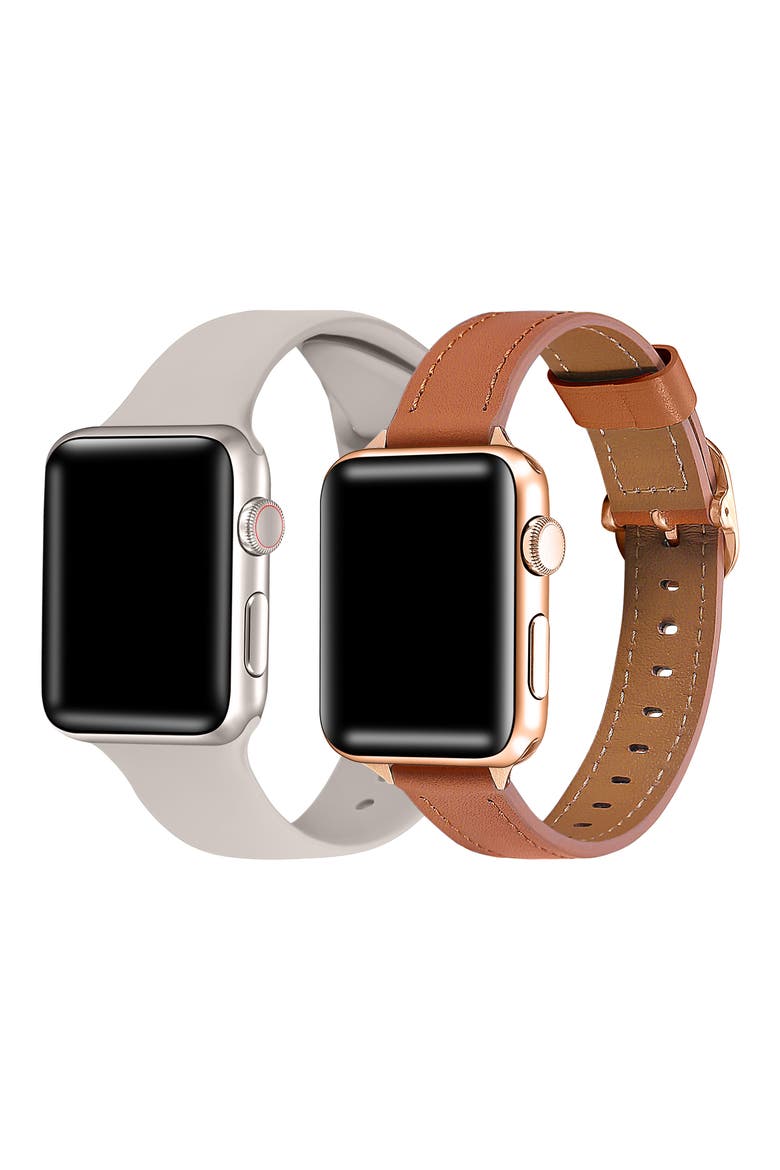 Assorted 2-Pack Apple Watch® Watchbands, Alternate, color, BROWN / STARBURST