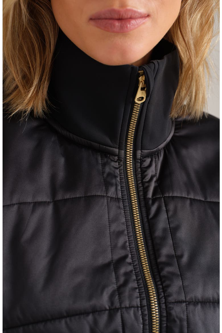 Chalet Quilted Water Repellent Vest, Alternate, color, PURE BLACK