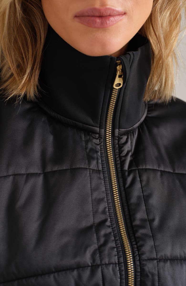 Rhone Chalet Quilted Water Repellent Vest, Alternate, color, Pure Black