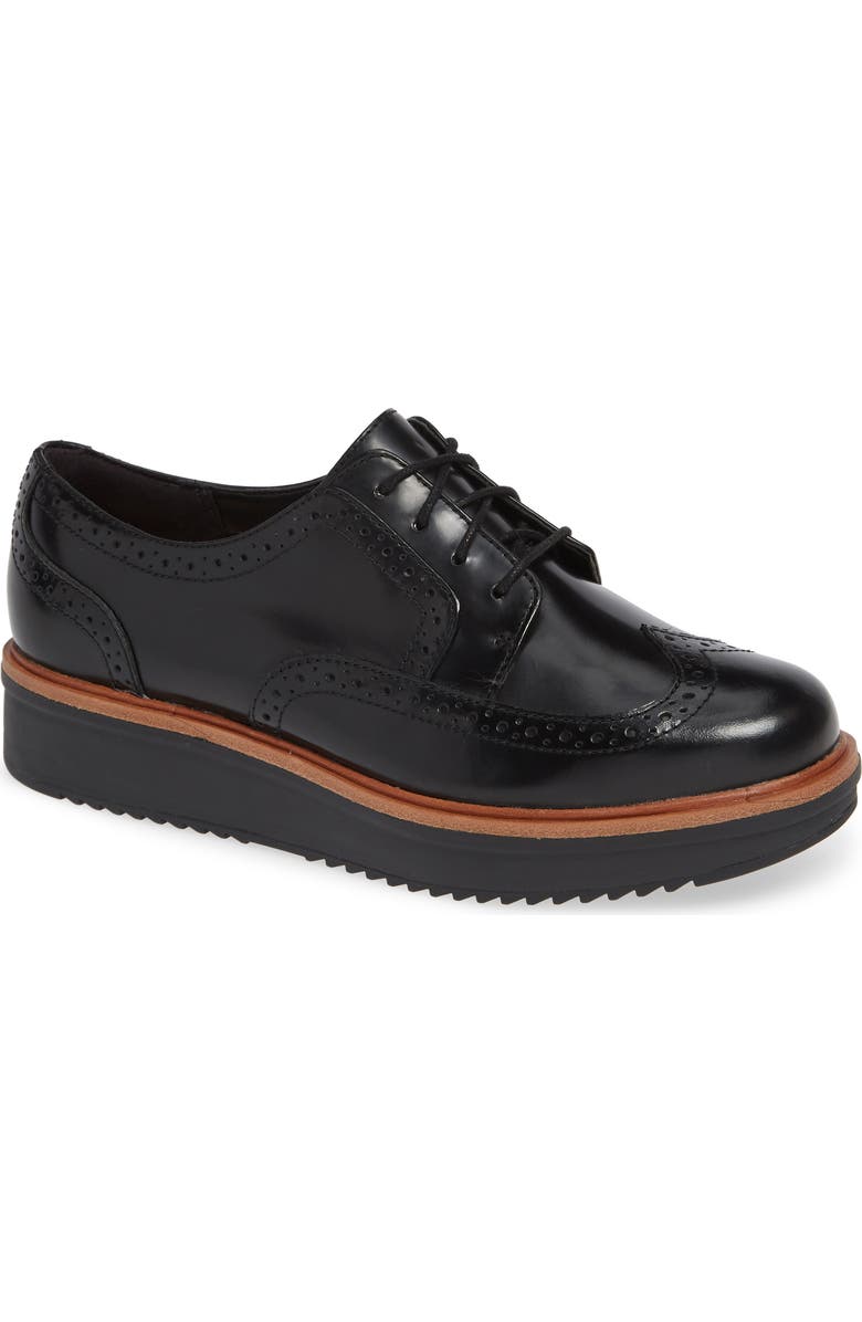 Clarks<sup>®</sup> Teadale Maira Wingtip Derby, Main, color,