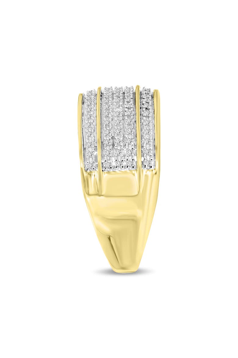 Elysium Unisex Diamond Band Ring in 10K Gold, Alternate, color, 10K Yellow Gold