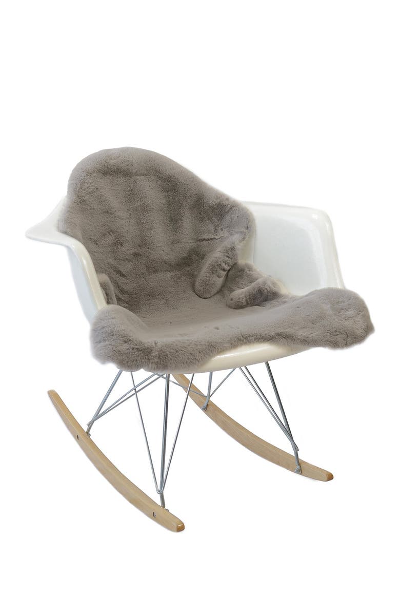 LUXE Faux Fur Throw 2' X 3' - Grey, Alternate, color,