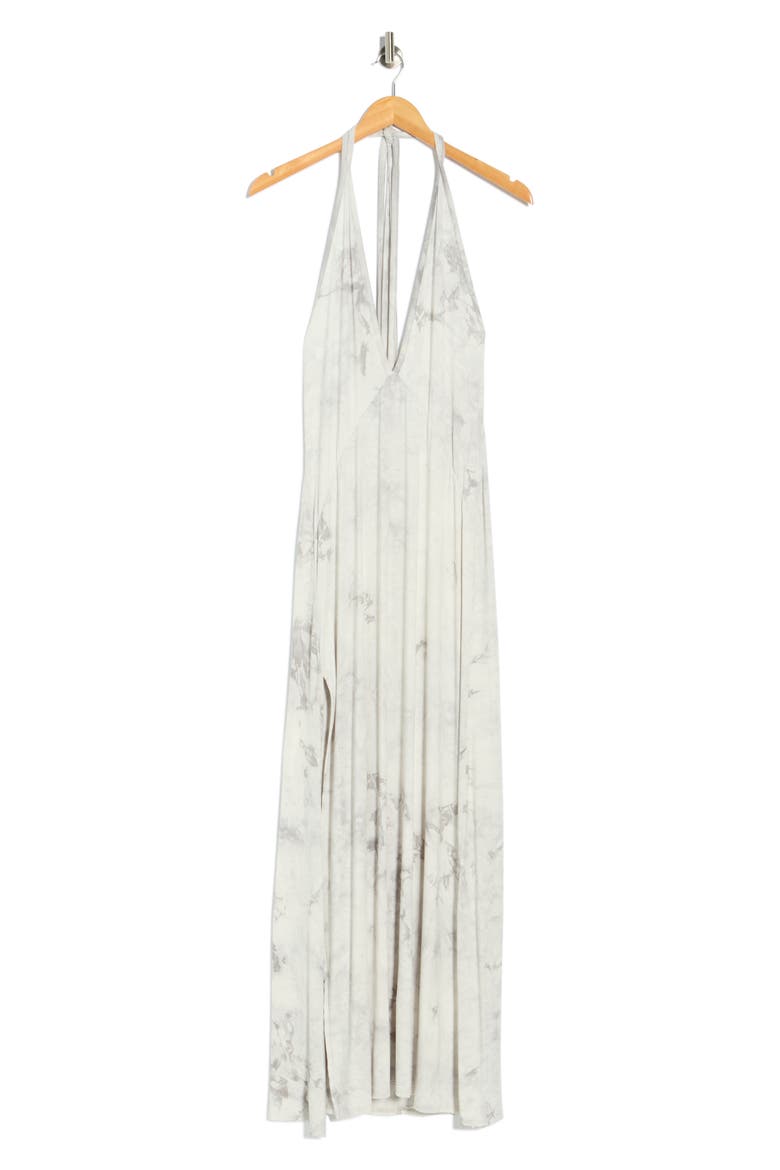 Plunging V-Neck Maxi Dress, Alternate, color, HEATHER GREY