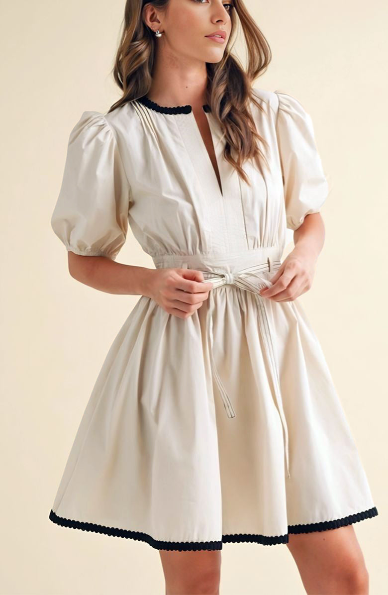 Knit and Lounge Puff Sleeve Mini Dress, Alternate, color, 