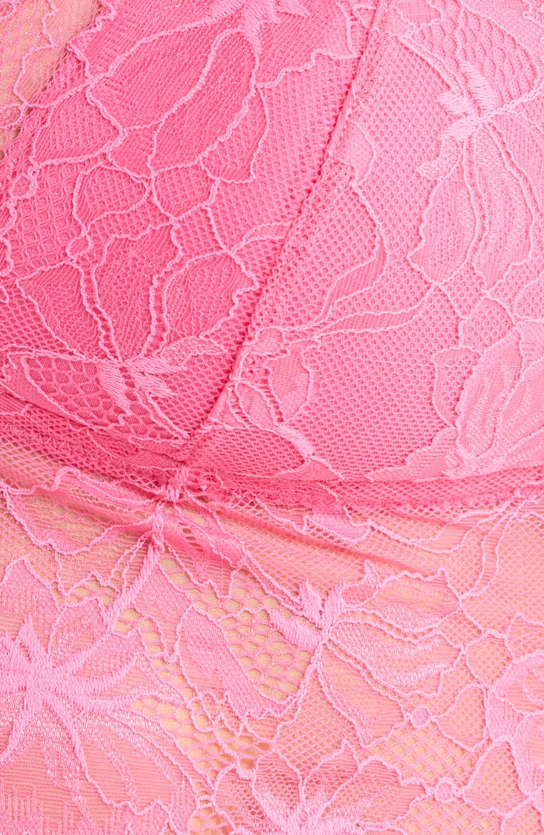 Hunkemöller Stormi Lace Racerback Bralette, Alternate, color, Sangria Sunset