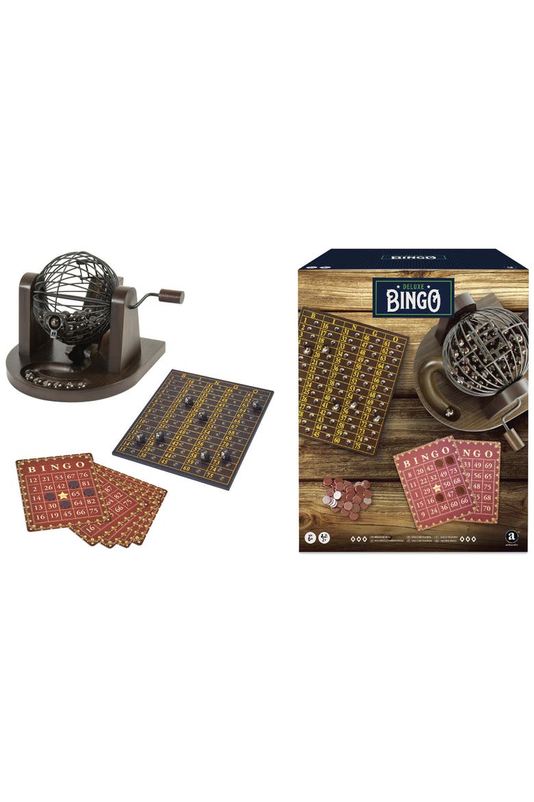 Craftsman Deluxe Wood Bingo Game Set, Alternate, color, Multicolored