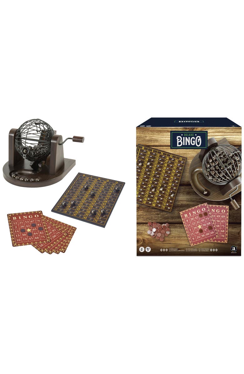 Merchant Ambassador Craftsman Deluxe Wood Bingo Game Set, Alternate, color, Multicolored