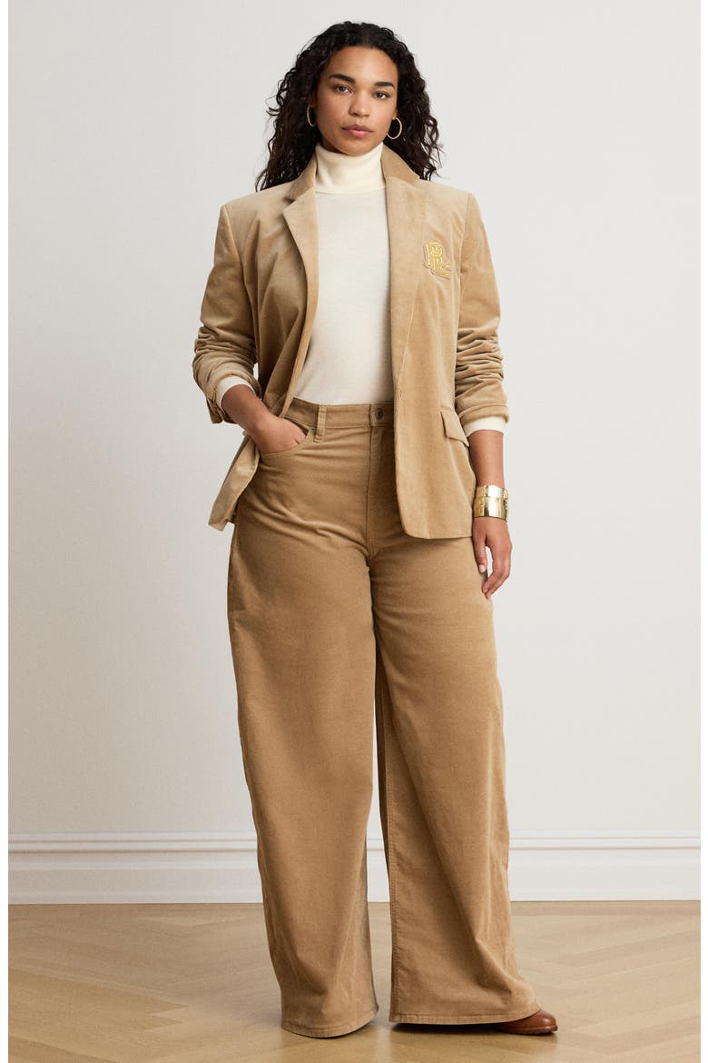 Wide Leg Corduroy Pants, Alternate, color, CAMEL BEIGE