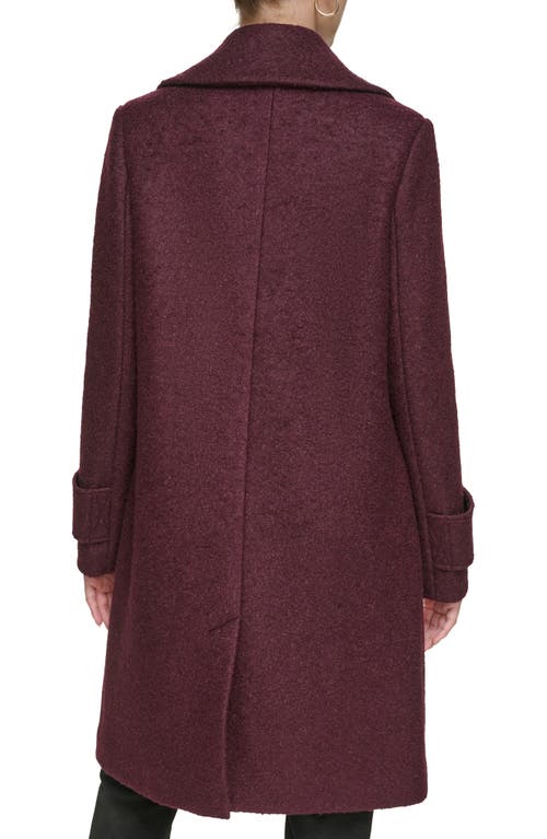 Andrew Marc Regine Pressed Bouclé Wool Blend Coat In Rosewood
