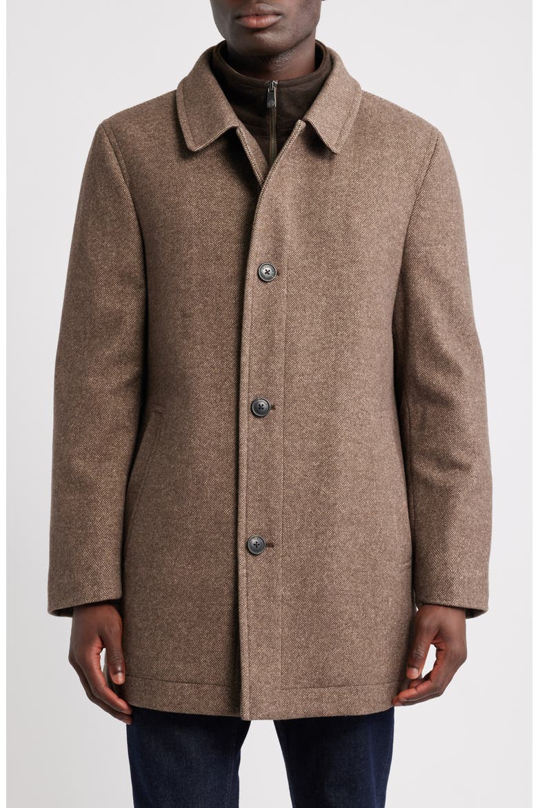 Macbeth Wool Blend Single Breasted Coat, Alternate, color, CHESTNUT PINDOT