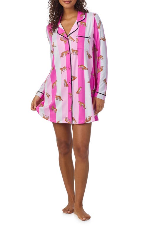 Room Service Pjs Print Nightshirt In Pink