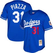 Mitchell & Ness Men's Mitchell & Ness Mike Piazza Royal Los Angeles Dodgers Cooperstown Collection Mesh Batting Practice Button-Up Jersey