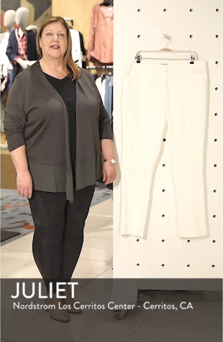 High Rise Stretch Cotton Blend Ankle Pants, sales video thumbnail