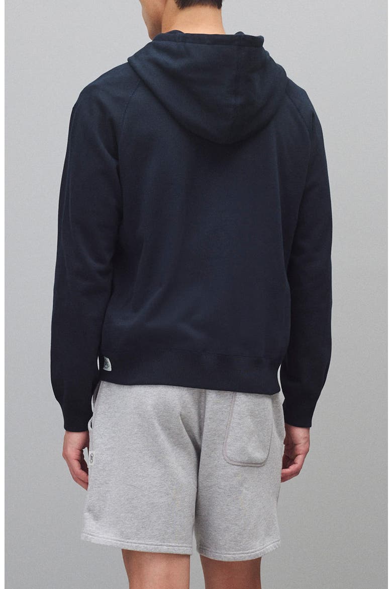 Midweight Terry Standard Full Zip Hoodie, Alternate, color, NAVY