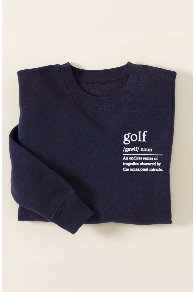 The Definition of Golf Sweatshirt, Alternate, color, Navy Blue