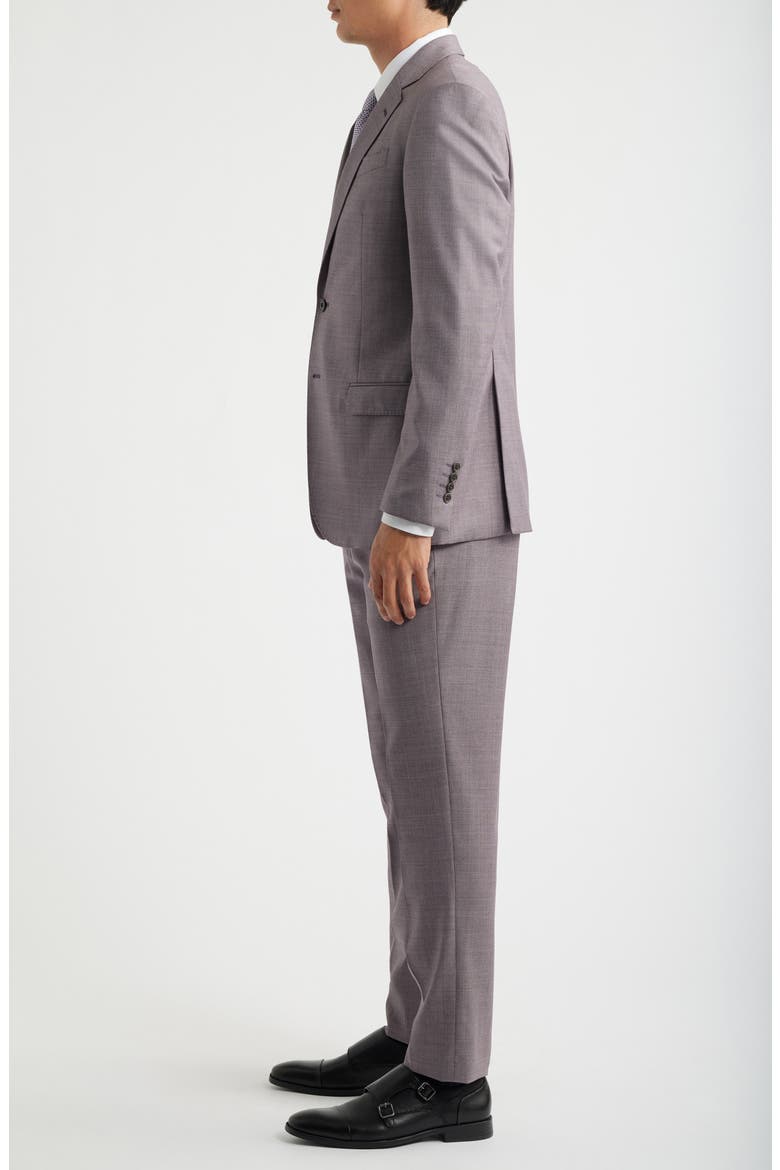Pale Purple Virgin Wool Suit, Alternate, color, DARK PURPLE