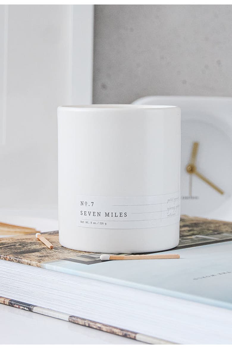 No. 7 Seven Miles Scented Candle, Alternate, color, White