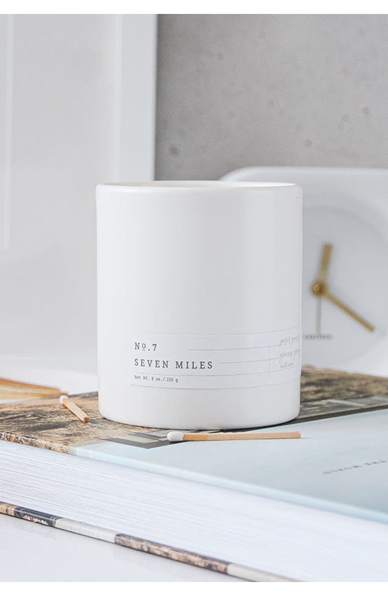 Aerangis No. 7 Seven Miles Scented Candle, Alternate, color, White