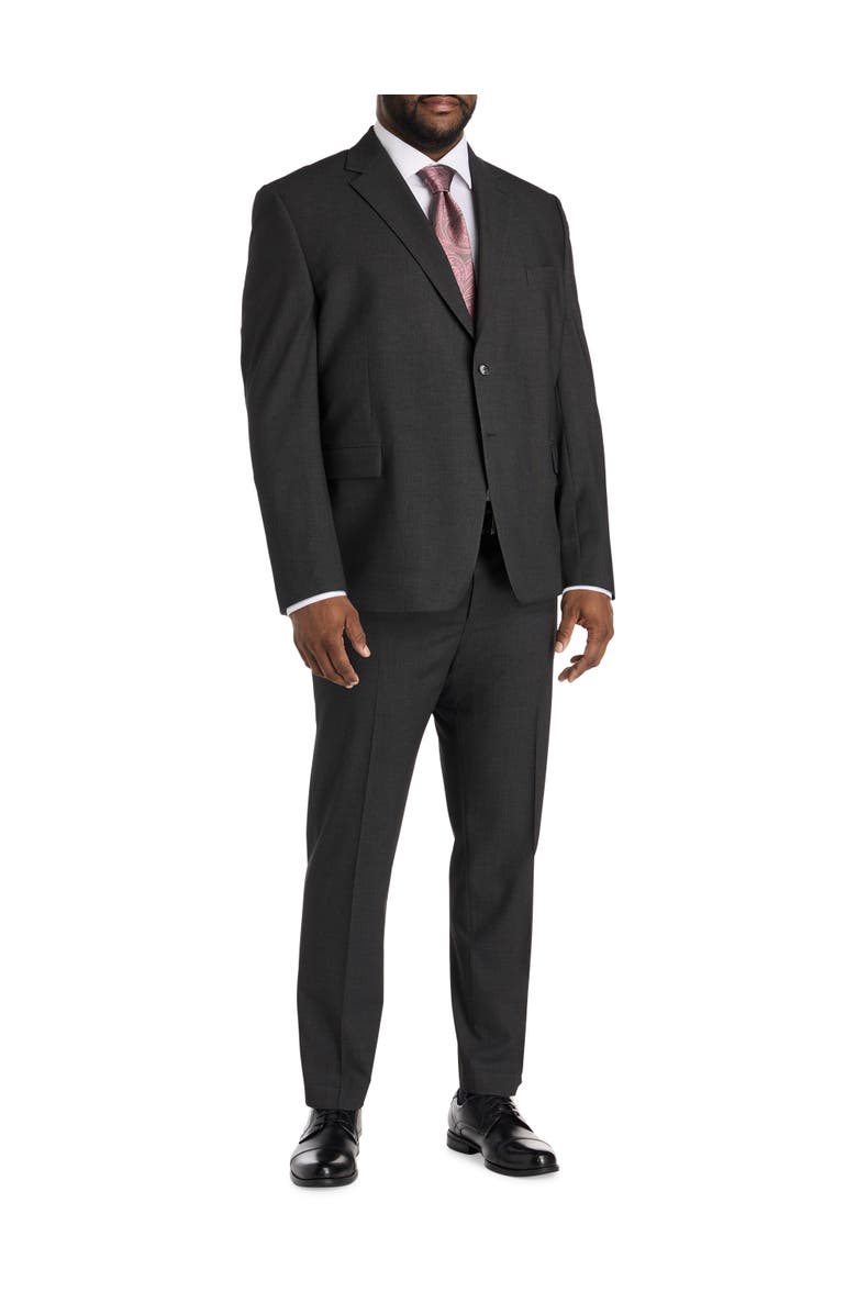 Michael Kors Big & Tall Birdseye Suit Jacket, Alternate, color, Charcoal