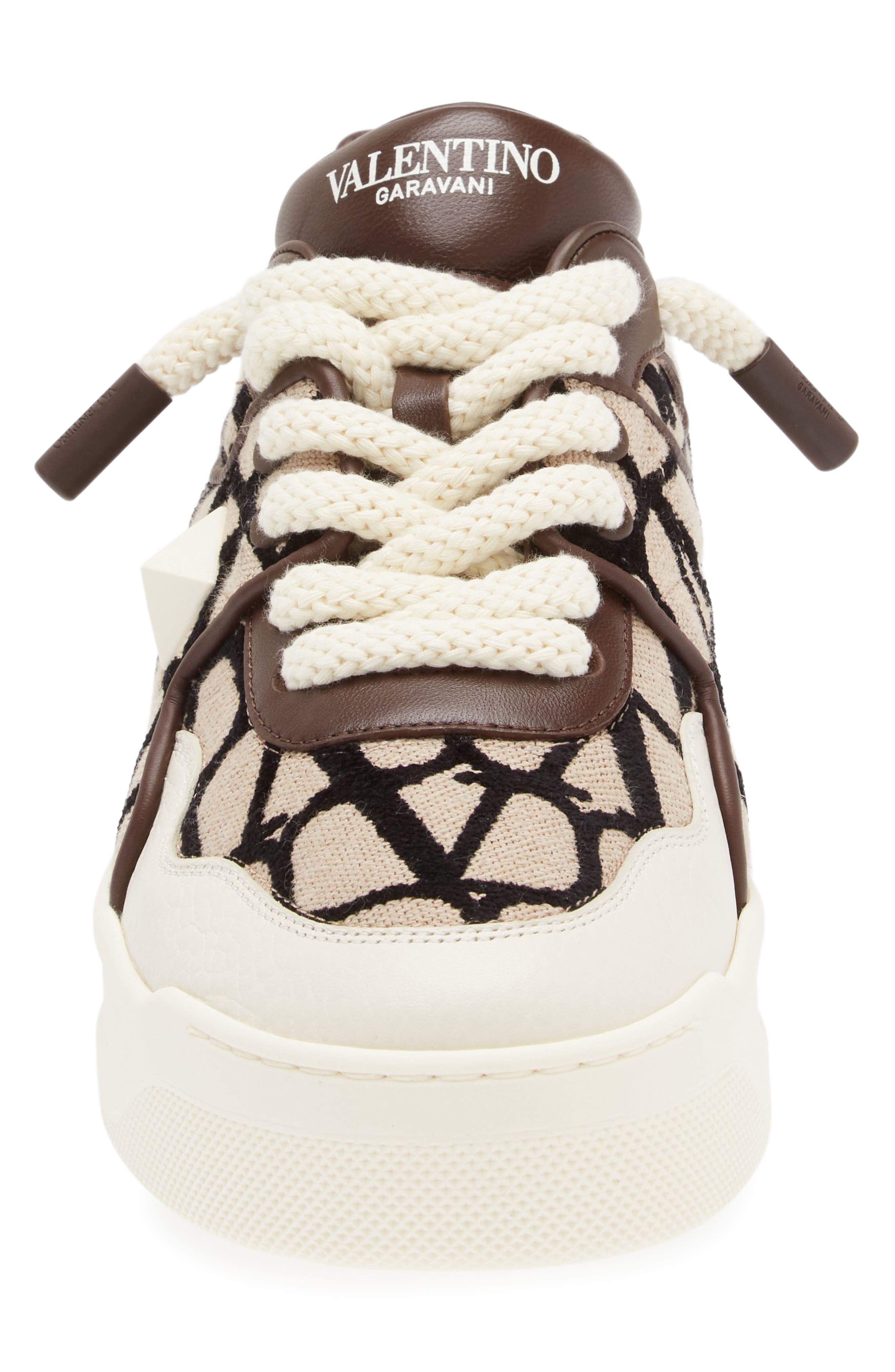 Valentino Garavani XL One Stud Logo Toile Sneaker, Alternate, color, 