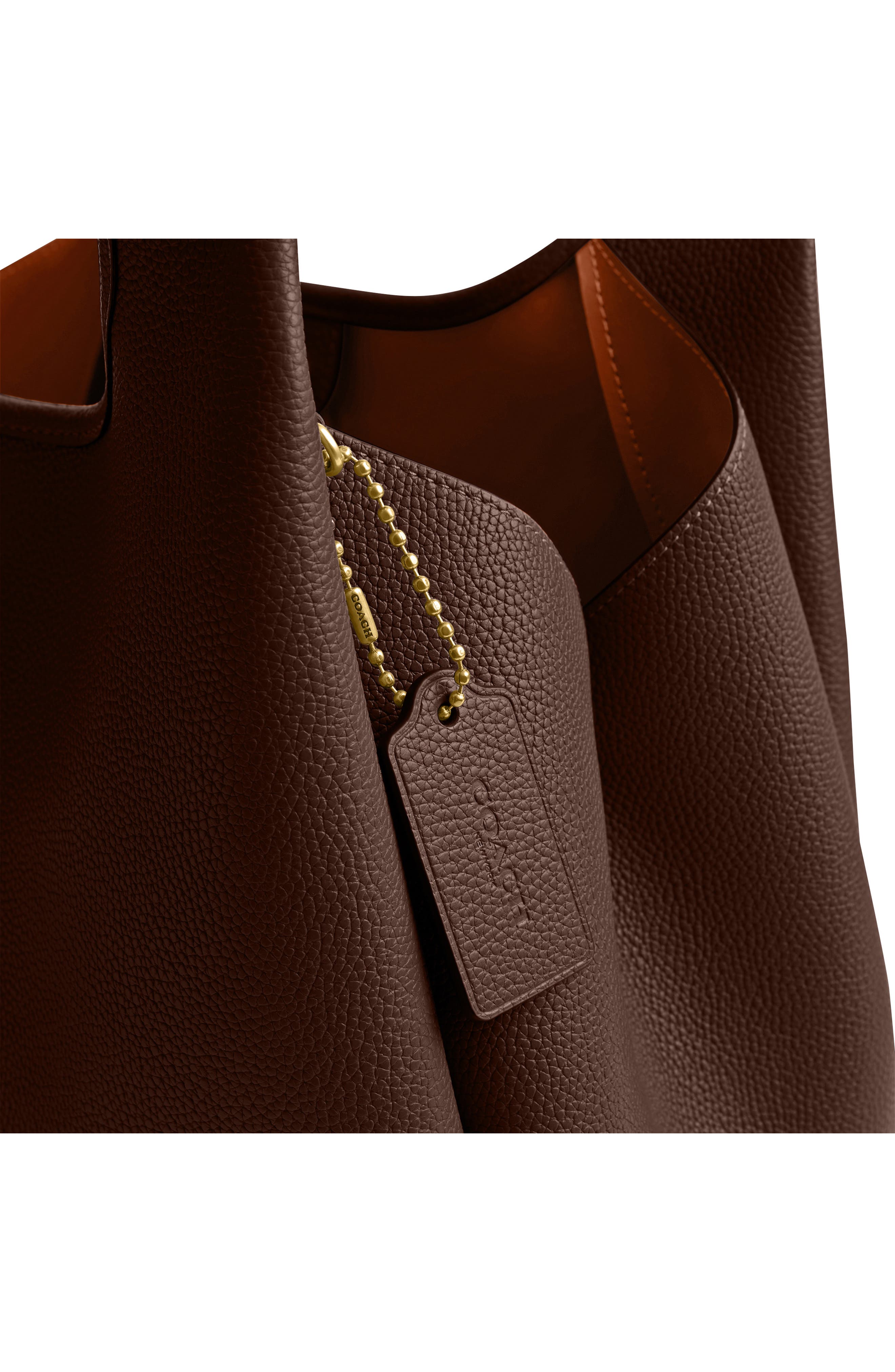Lana Polished Pebble Leather Shoulder Bag, Alternate, color, BRASS/ MAPLE