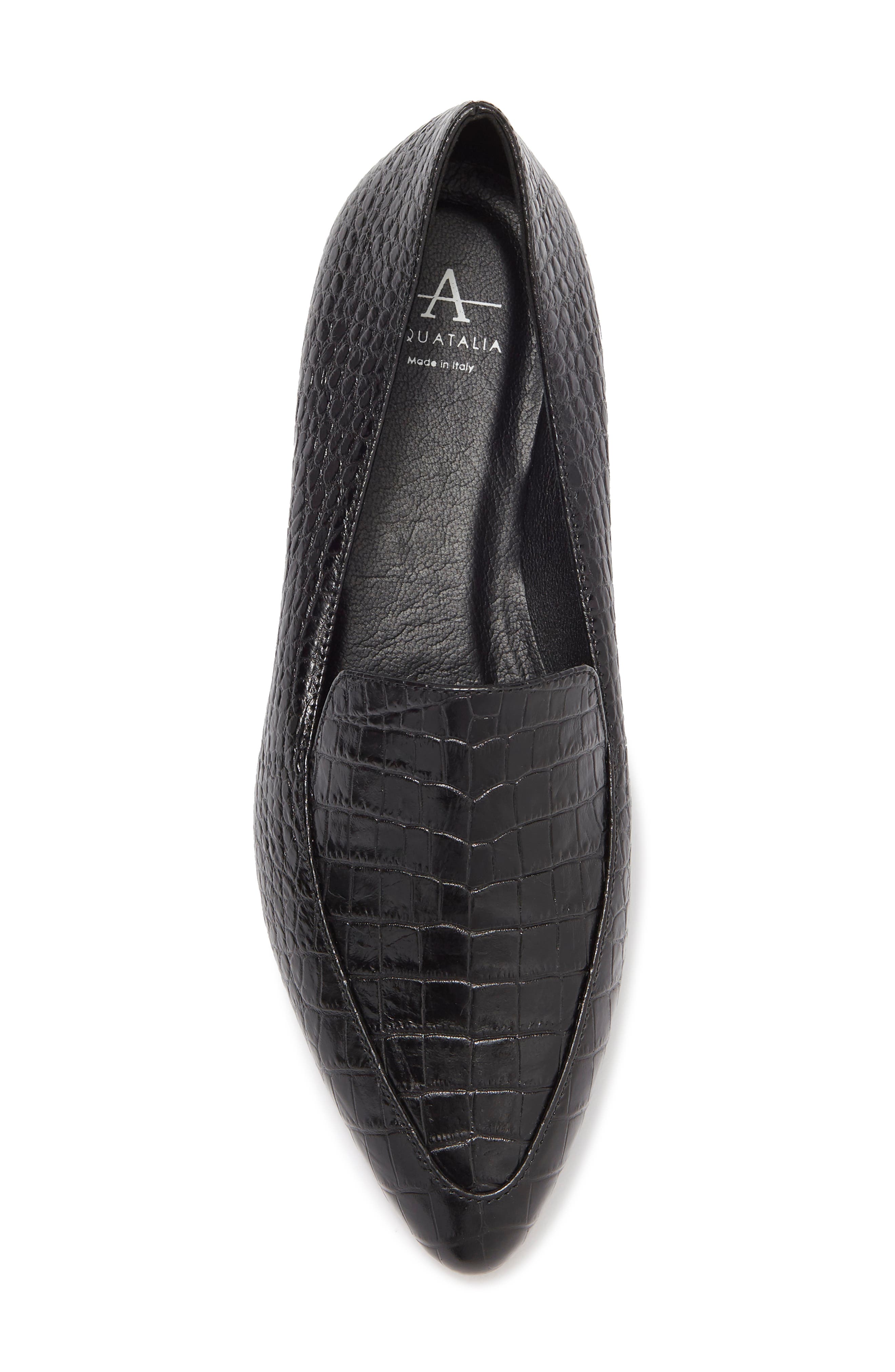 Aquatalia Perci Croc Embossed Leather Loafer, Alternate, color, 