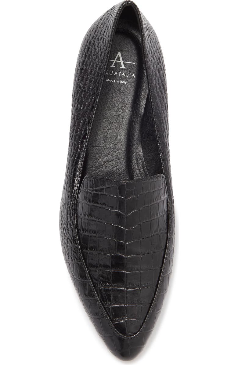 Aquatalia Perci Croc Embossed Leather Loafer, Alternate, color,