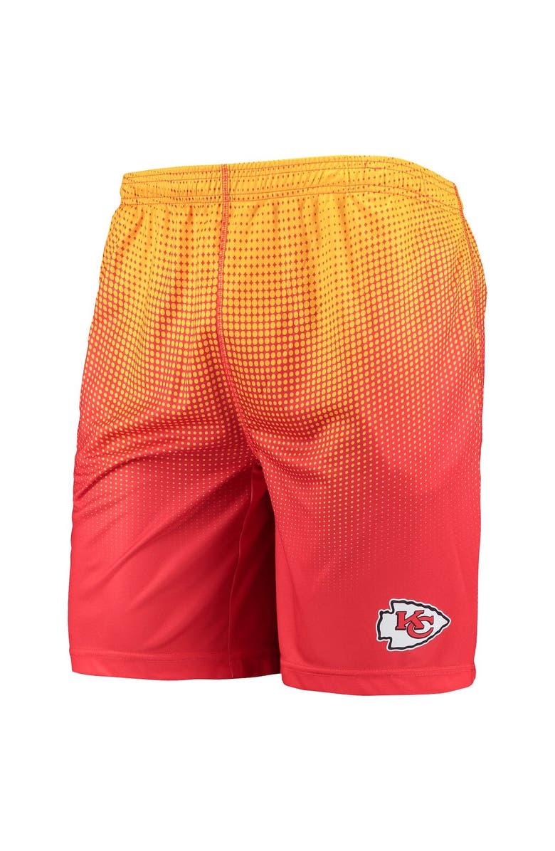 FOCO Men's FOCO Red/Gold Kansas City Chiefs Pixel Gradient Training Shorts, Alternate, color, 