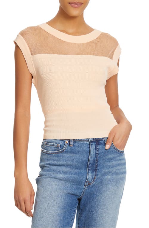 Shop Sam Edelman Samara Mixed Media Sweater In Bellini
