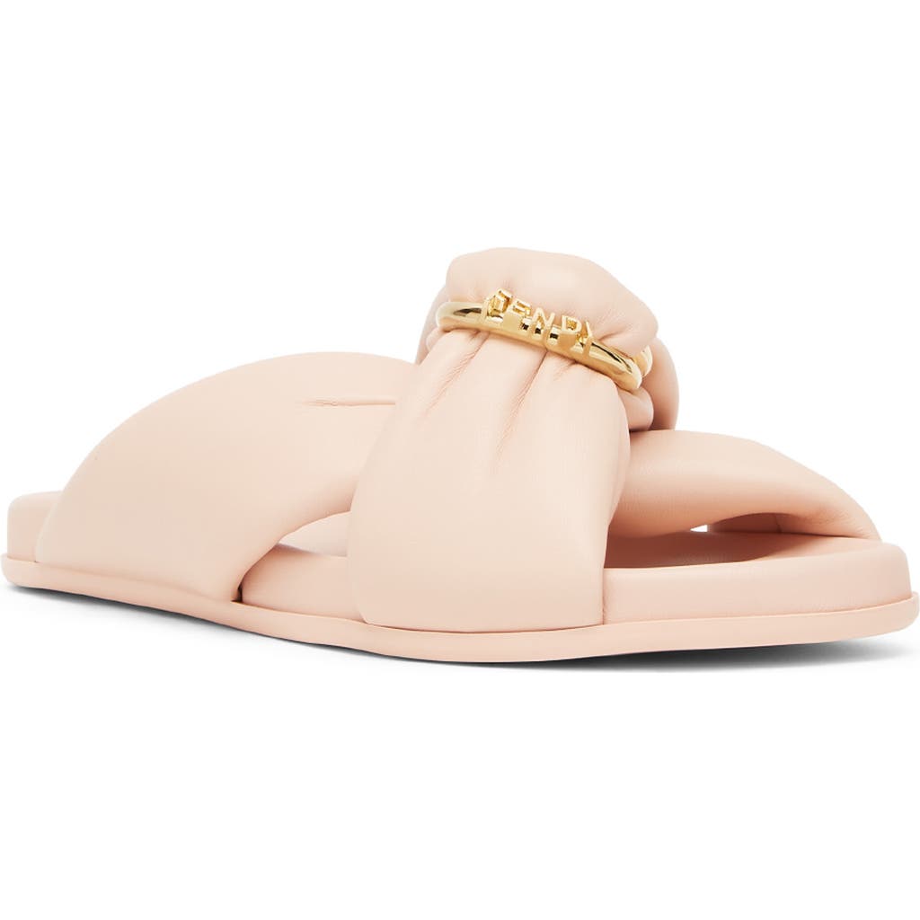 Fendi Feel Knotted Slide Sandal In F0mxv Light Rose