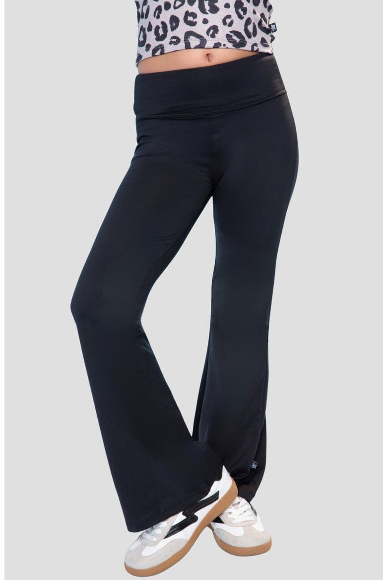 Kids' Soft Luxe Flare Leggings, Alternate, color, BLACK