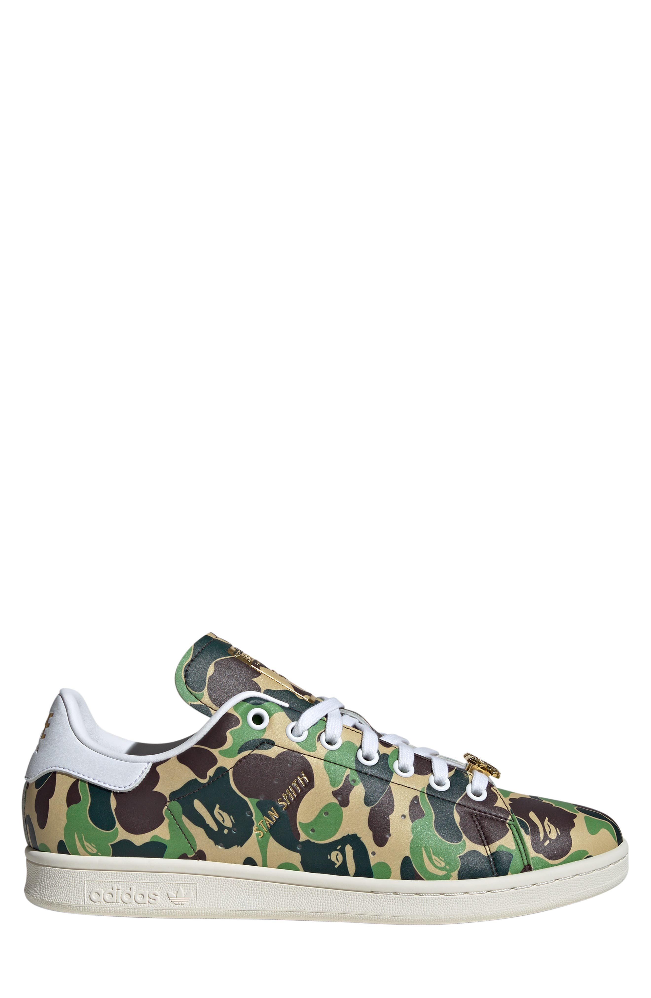 adidas x BAPE Stan Smith Sneaker, Alternate, color, Green/ Cloud White/ Off White