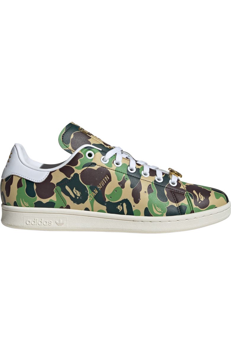 adidas x BAPE Stan Smith Sneaker, Alternate, color, Green/ Cloud White/ Off White