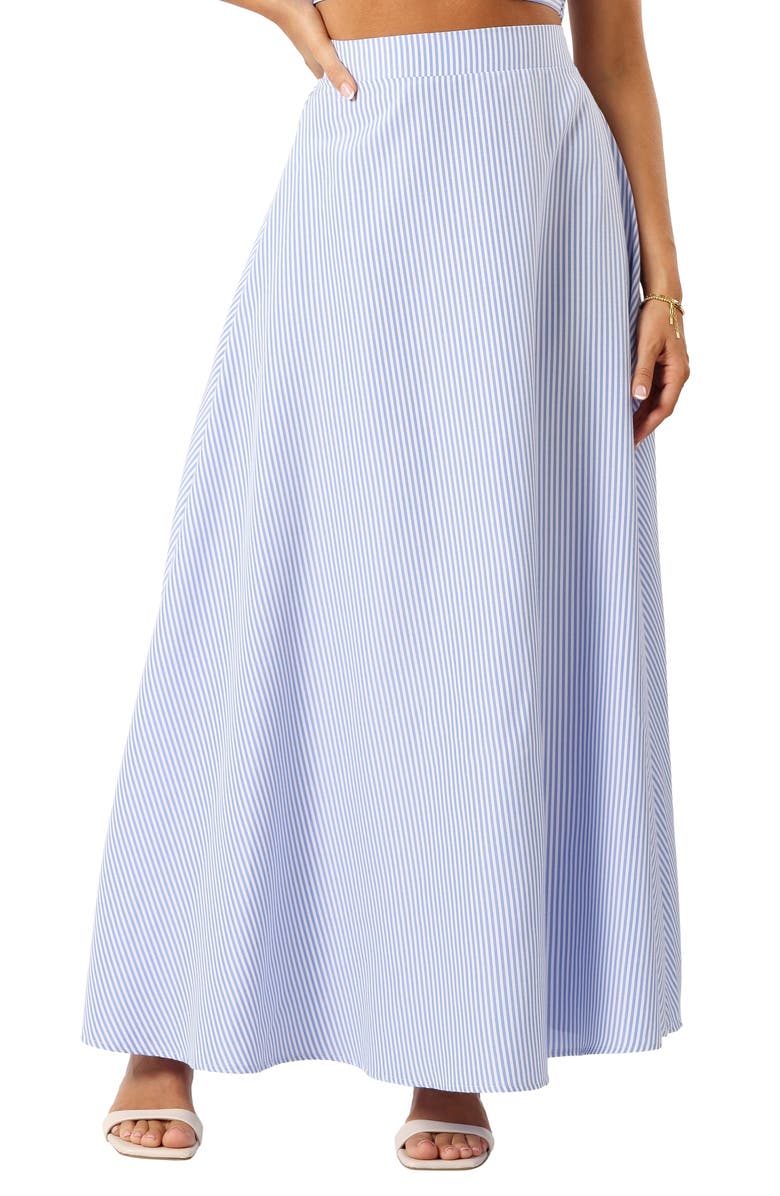 Petal & Pup Lala Stripe Crop Camisole & Maxi Skirt Set, Alternate, color, 