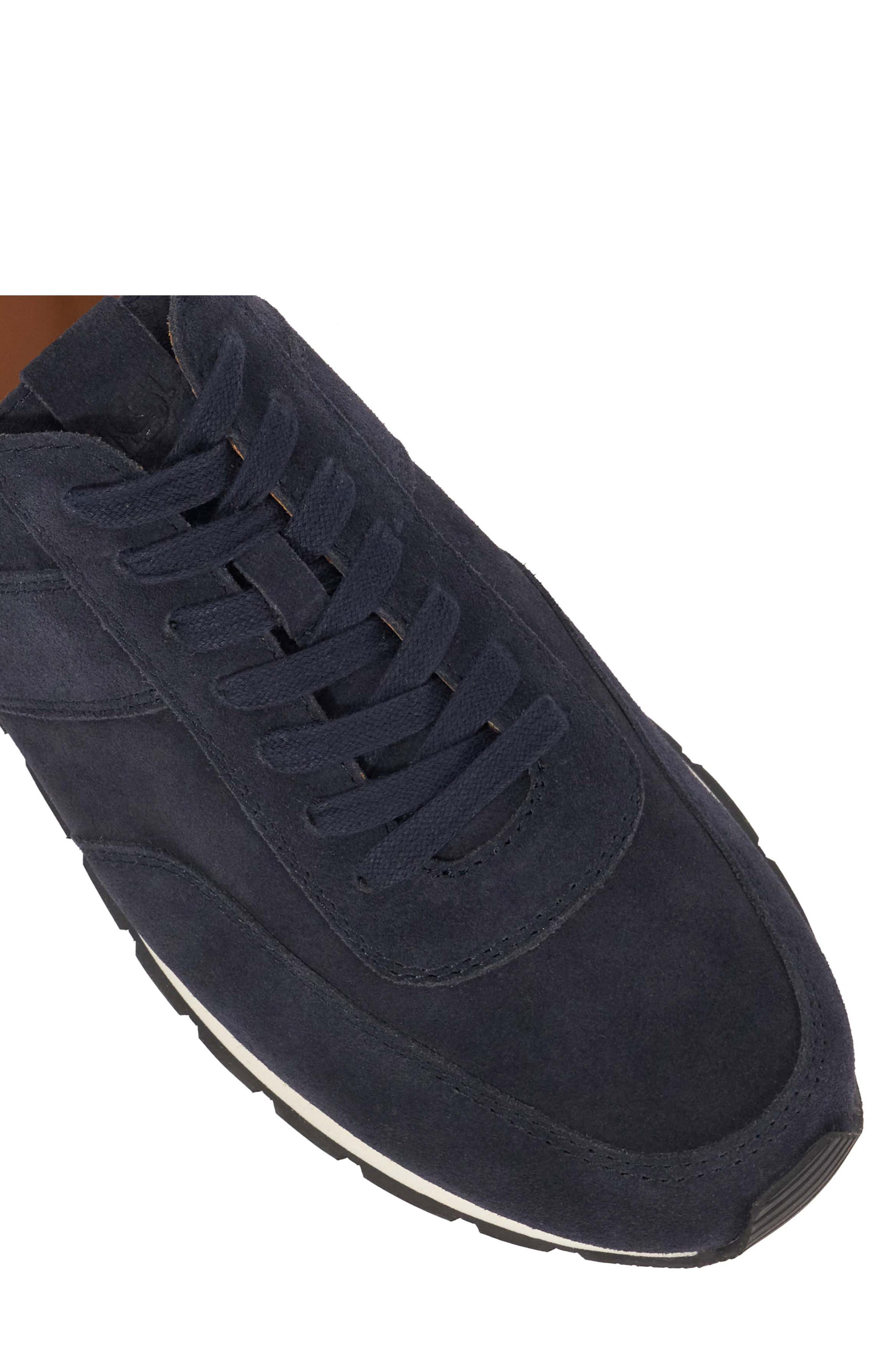 Treyson Suede Low Top Runner Sneaker, Alternate, color, NAVY
