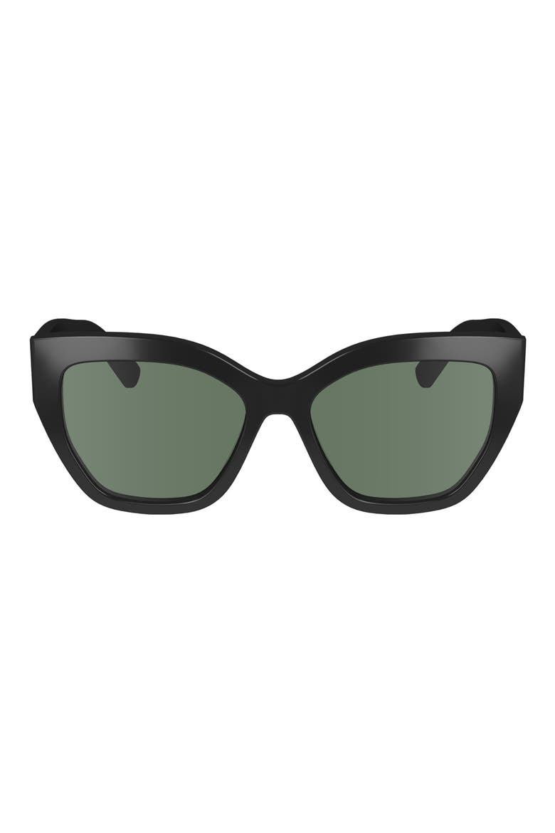 55mm Butterfly Sunglasses, Main, color, BLACK