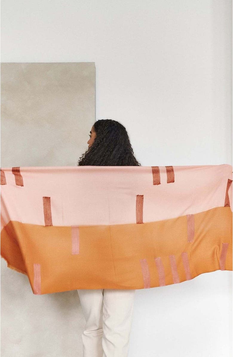 Studio Variously Soft Scarf, Alternate, color, Orange