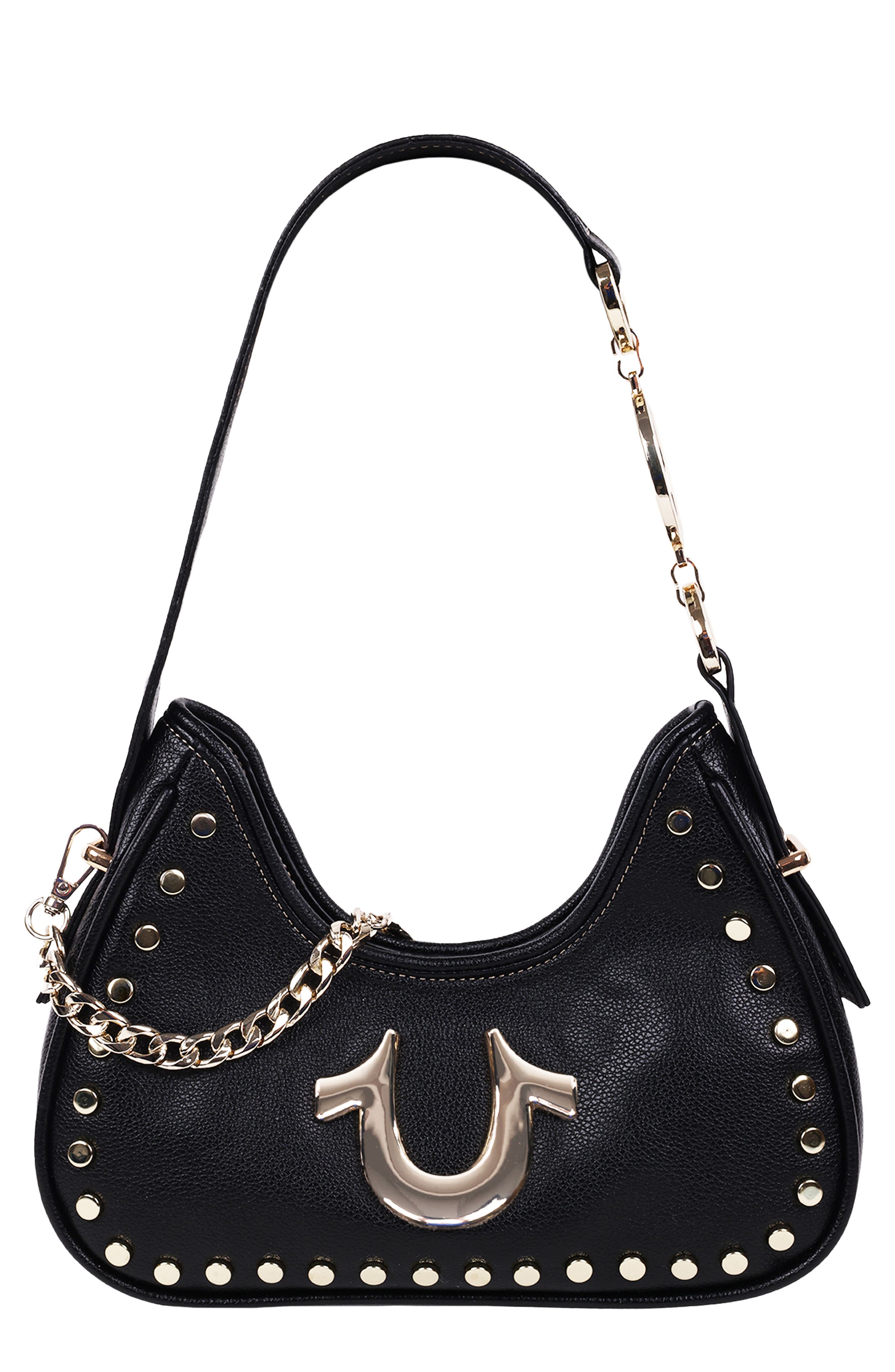 True Religion Studded Horseshoe Shoulder Bag