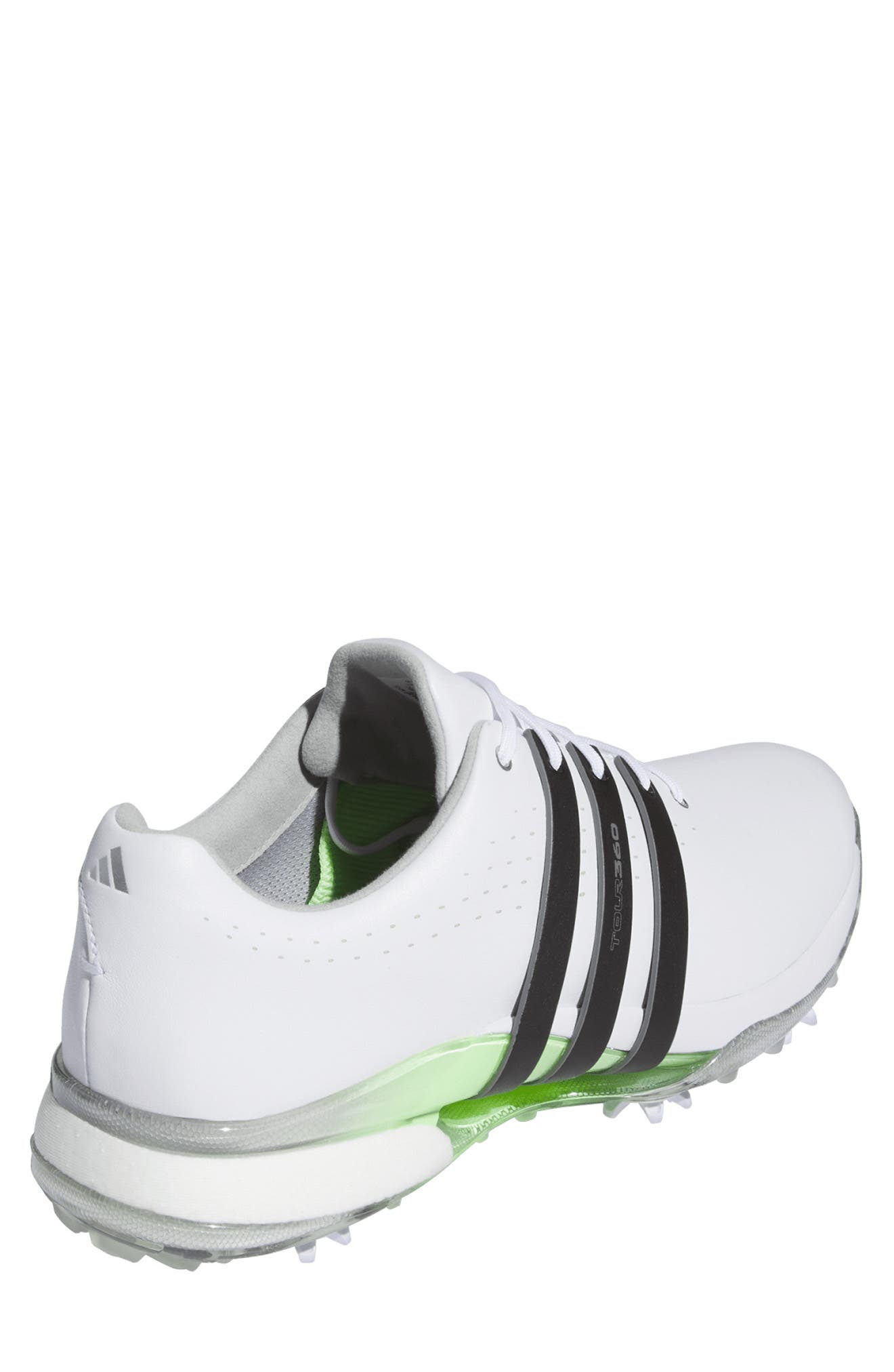adidas Tour360 24 Boost<sup>™</sup> Golf Shoe, Alternate, color, White/ Black/ Green Spark
