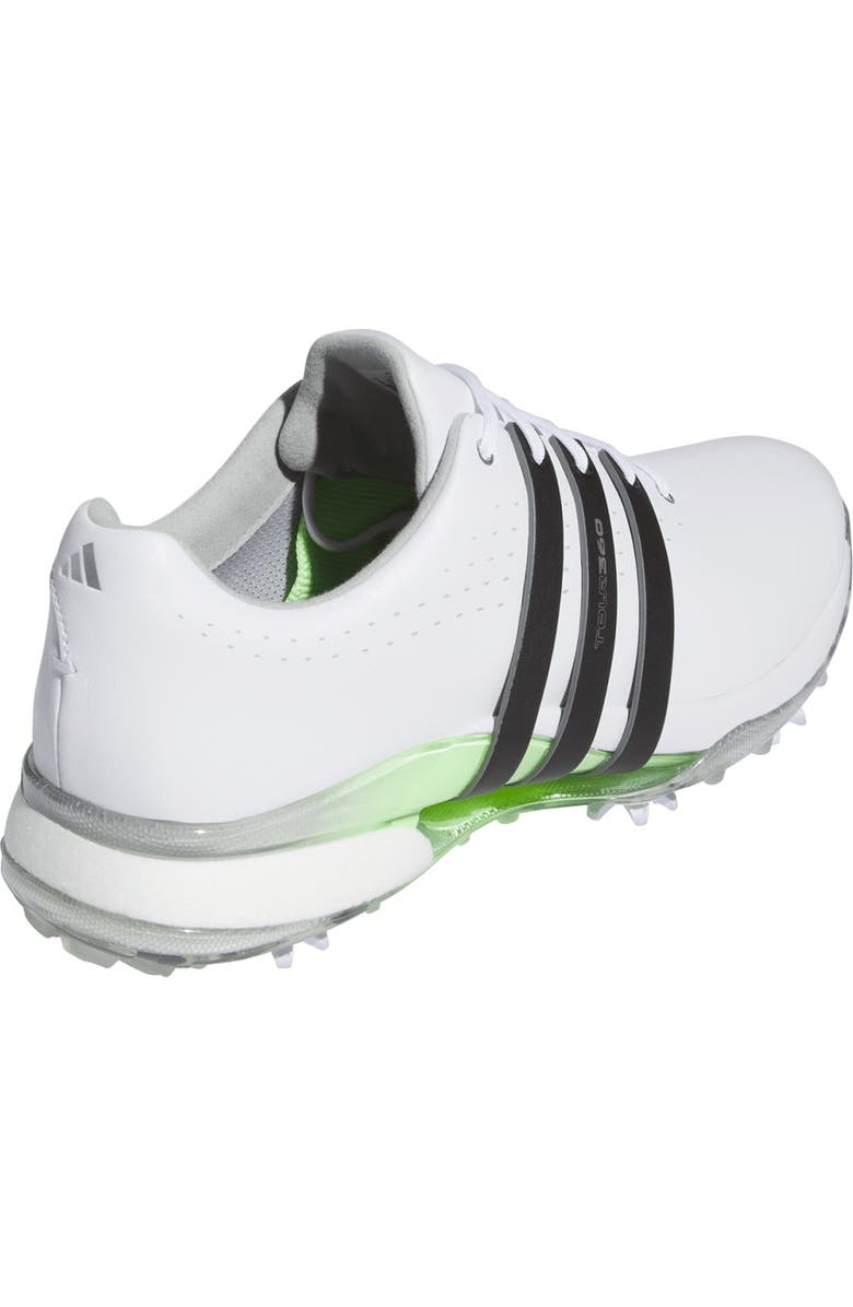 adidas Tour360 24 Boost<sup>™</sup> Golf Shoe, Alternate, color, White/ Black/ Green Spark