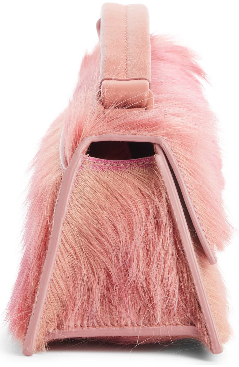 Acne Studios Mini Distortion Genuine Calf Hair Shoulder Bag, Alternate, color,