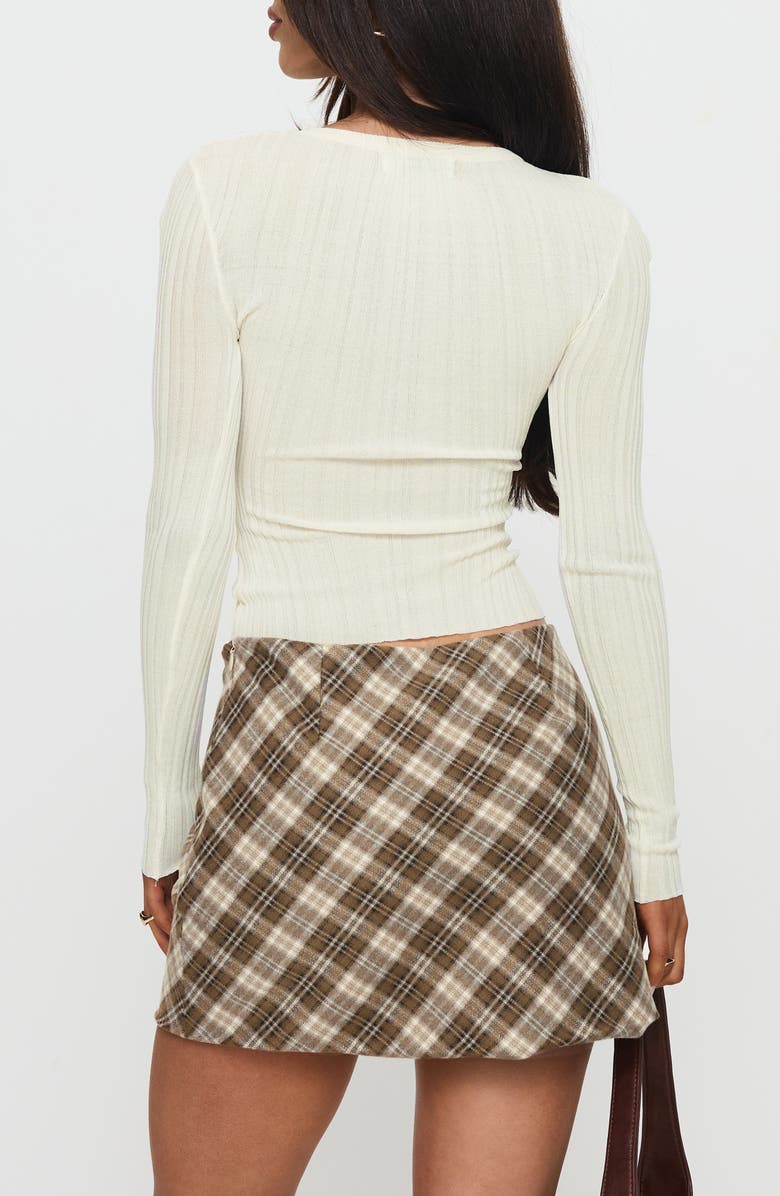 Princess Polly Point of View Plaid Miniskirt, Alternate, color,