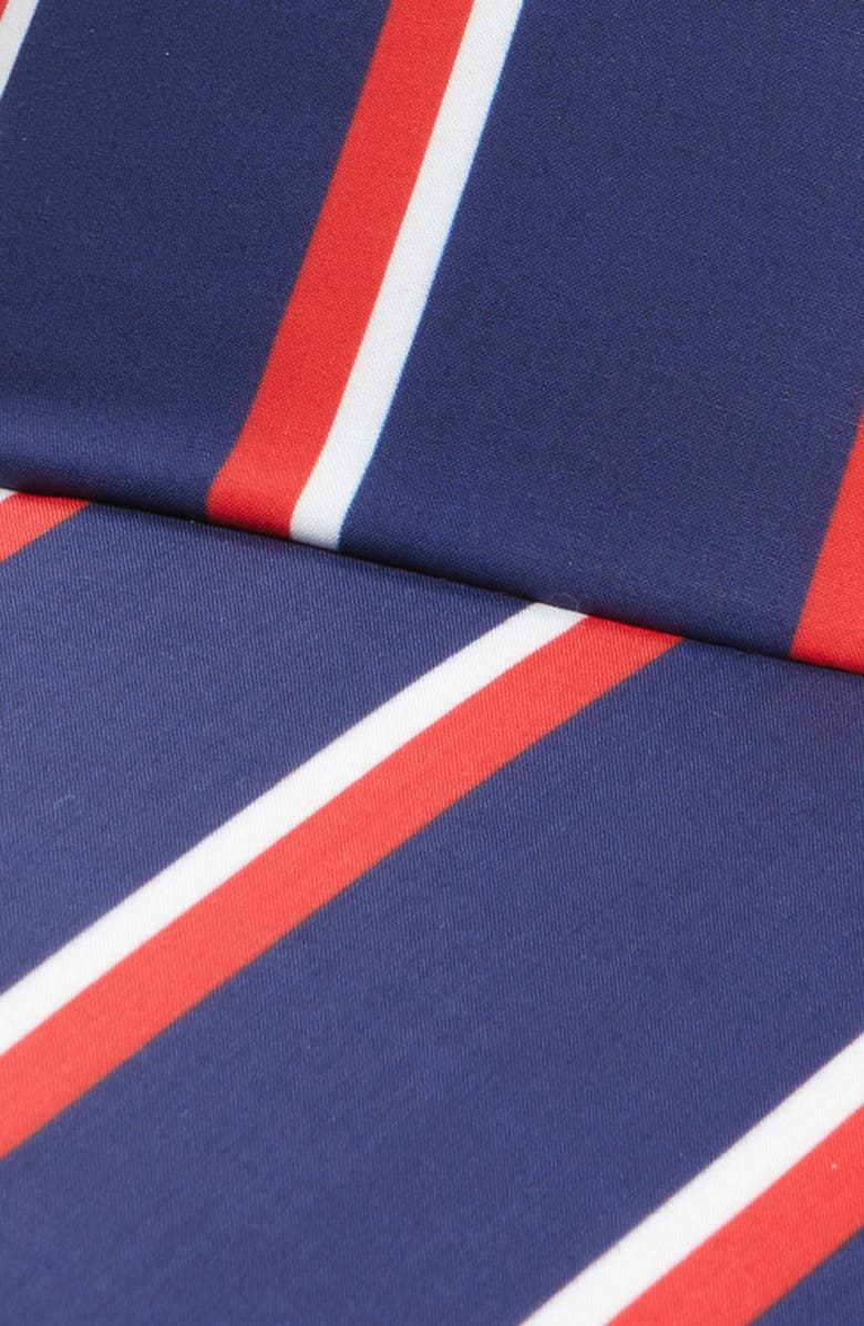 Lele Sadoughi Stripe Bow Tie Visor, Alternate, color, 