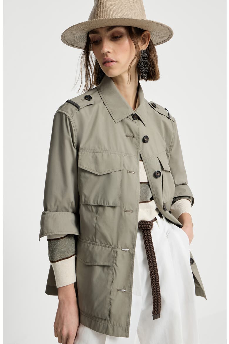 Outerwear with monili, Alternate, color, Khaki