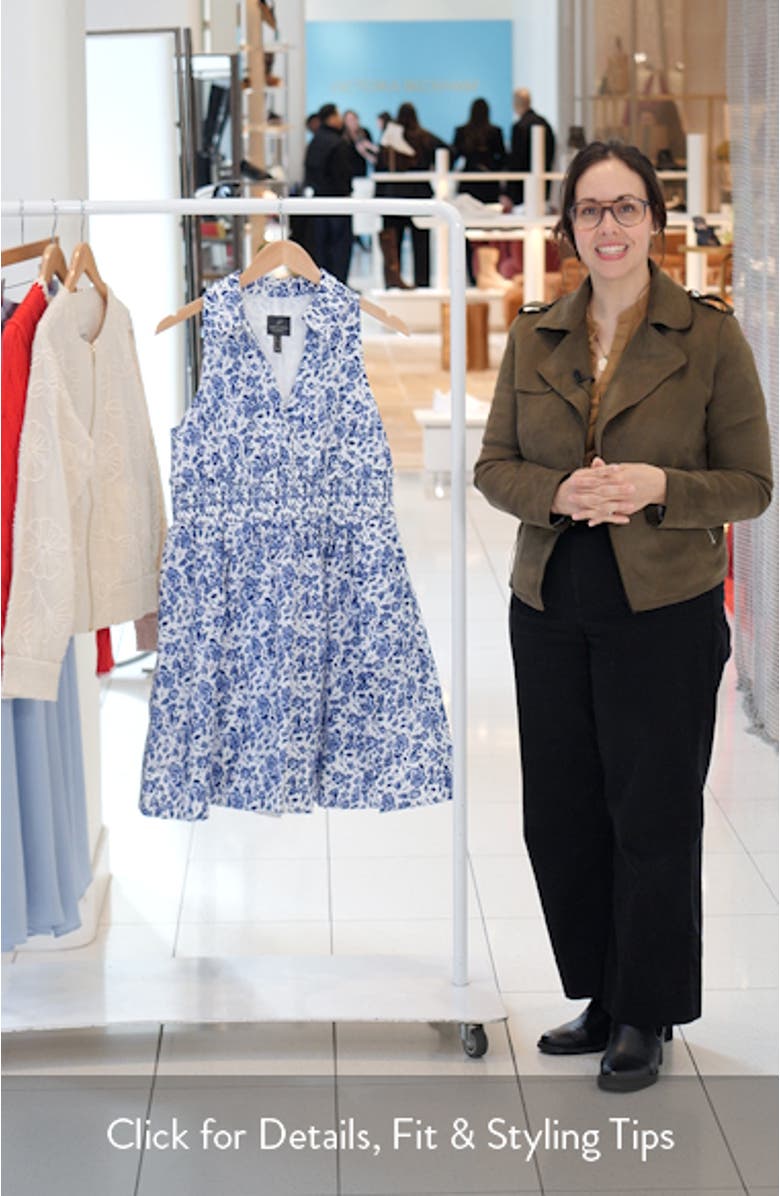 Floral Print Fit & Flare Dress, sales video thumbnail